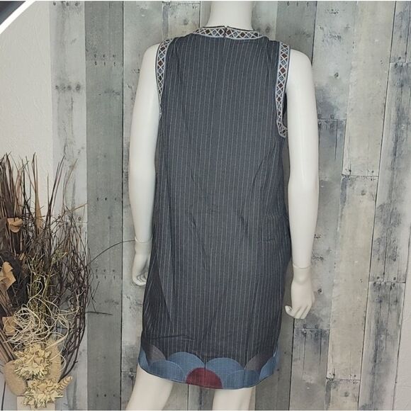 FOXIEDOX Yumiko Embroidered Shift Dress In Gray - Picture 4 of 12